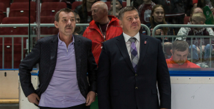 Latvijas hokeja izlase aizraujošā mačā piekāpjas Krievijas valstsvienībai 