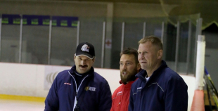 Latvijas U20 hokeja izlases treniņš