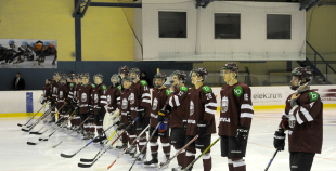 FOTO: Latvijas U-20 izlase Ventspils turnīru sāk ar zaudējumu austriešiem 