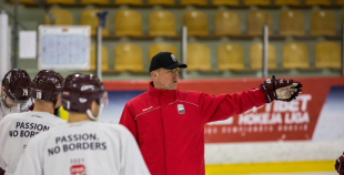 FOTO: Latvijas izlases treniņš "Volvo ledus hallē" (09.04.)