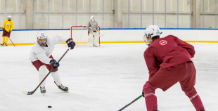 FOTO: Latvijas U-18 hokeja izlases treniņš