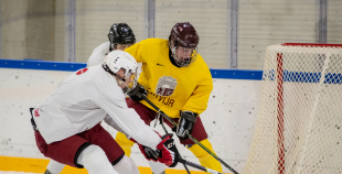 FOTO: Latvijas U-18 hokeja izlases treniņš
