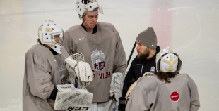 FOTO: Latvijas U-18 hokeja izlases treniņš