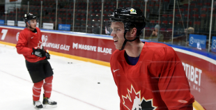 FOTO: Kanādas izlases treniņš "Arēna Rīga" 