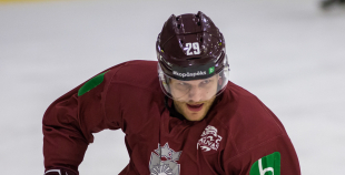 FOTO: Latvijas izlases treniņš "Volvo ledus hallē" (09.04.)