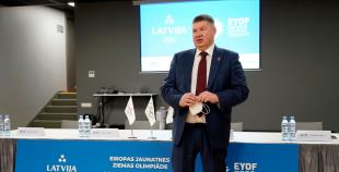 FOTO: Paziņo Latvijas izlases sastāvu un karognesēju Jaunatnes olimpiādei