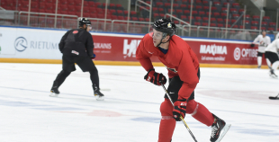 FOTO: Kanādas izlases treniņš "Arēna Rīga" 