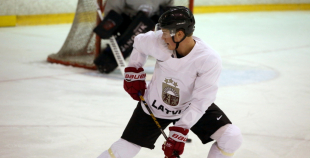 Latvijas hokeja izlases treniņš