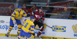 FOTO: Latvijas klubu izlase ar 9:2 sagrauj Ukrainas U-20 komandu