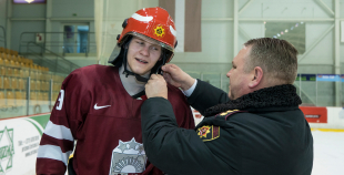 Latvijas hokeja izlases treniņš 24.03.2017.