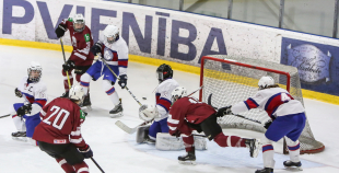 FOTO: Latvijas U-16 izlase pirmajā mačā ar 5:3 uzvar Norvēģiju 