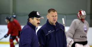 Latvijas U20 hokeja izlases treniņš