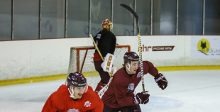 Latvijas izlases treniņš pirms došanās uz Franciju 