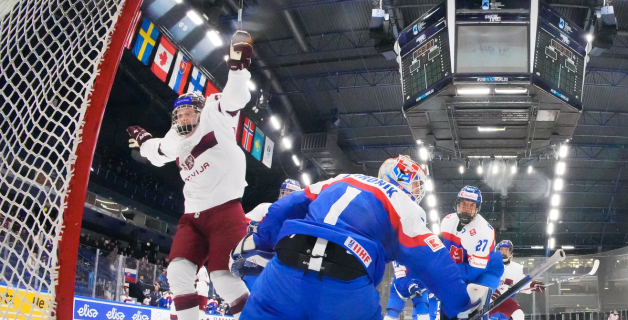 Latvijas U-18 izlasei fantastisks panākums pret Slovākijas vienaudžiem!