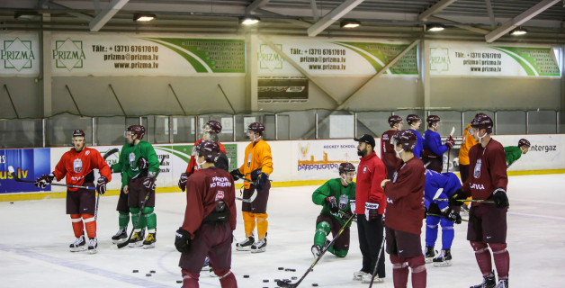 Latvijas izlases treniņš pirms došanās uz Franciju 