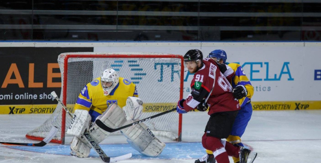 FOTO: Latvijas klubu izlase ar 9:2 sagrauj Ukrainas U-20 komandu