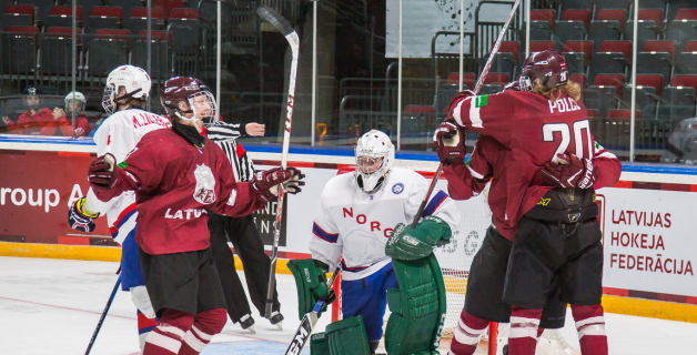 Latvijas U18 izlase atstāj sausā norvēģus un gūst otro uzvaru